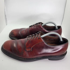 Zapatos Oxford Allen Edmonds Leeds para Hombres 9.5 C Borgoña Cuero Cordobés Puntera Lisa - Imagen 1 de 10
