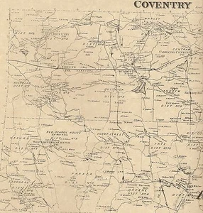 Coventry Washington Anthony Quidnick RI 1870 Maps with Homeowners Names Shown - Picture 1 of 1