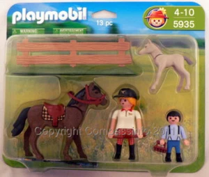 NUEVO Playmobil Blister Grande Pack Caballo Pony Jinete 5935 - Imagen 1 de 1