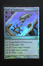Magic The Gathering MTG STAFF OF DOMINATION FOIL #1 Fifth Dawn LP Lightly Played