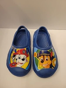 Paw Patrol Chase and Marshall Boys Blue Clog Shoes Size 7/8 - Picture 1 of 6