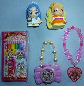 Kleines Precure Pretty Cure Fan-Set Soleil Diamond Figuren 2x Armband Buntstifte - Bild 1 von 12