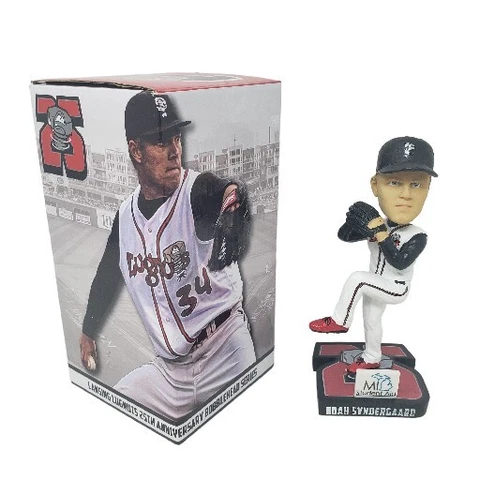 Noah Syndergaard Bobblehead Lansing Lugnuts 25th Anniversary New In Box Cover