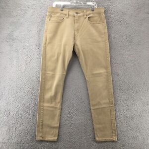 Levis Strauss 512 Skinny Pants Mens 35x34 (Actual 36x32) Beige Mid Rise Zip Fly