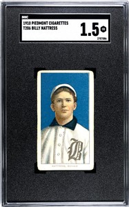 1910 T206 Billy Nattress Piedmont 350 SGC 1.5