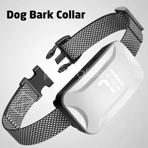 Anti Bark Dog Collar Auto Stop Barking Training Collar Obedience Rechargeable - Picture 1 of 13