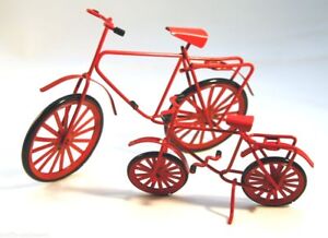 Miniatur Fahrrad / Tandem Metall 2 Größen 5 Farben Dekofigur Sport Geldgeschenk