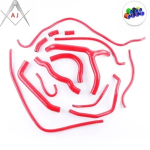 Red For HONDA VFR 800 FI VTEC 2002-2014 Silicone Radiator Coolant Hoses Kit - Picture 1 of 3