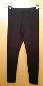 Girl's Unbranded Solid Black Leggings Size S/M  - Picture 1 of 3