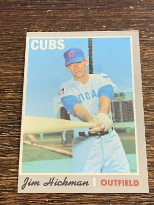 1970 TOPPS JIM HICKMAN #612 SEMI HIGH SERIES CUBS EX-MT OR BETTER - Image 1 of 2