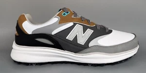 New Balance Golf Heritage Shoes Men’s Size 10.5 White Gray Brown MG100WGB New - Picture 1 of 9