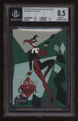 1993 Topps Batman Animated Series 1 #36 Harley Quinn RC! BGS 8.5 w 9.5 CENTERING - Image 1 of 2