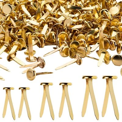 500 Pcs Mini Metal Brads Split Pin Brass Paper Fasteners for Crafts Scrapbooking - Image 1 of 4
