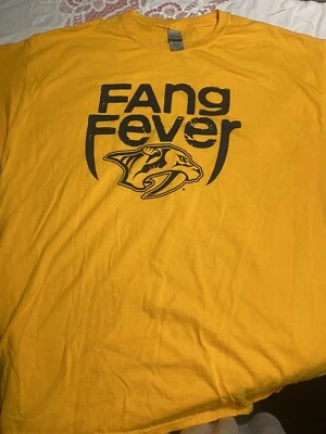 Nashville Predators SWAG “Fang Fever” Tshirt, Welcome Doormat, Large Tote & Pic - Image 1 of 4