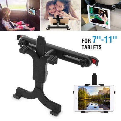 360° Car Headrest Tablet Mount Holder for 7-11" iPad Air Galaxy Tab Kindle Fire - Image 1 of 4