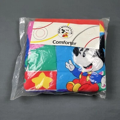 Vintage Baby Mickey & Co Crib Blanket Multicolor Standard Size BN Deadstock - Image 1 of 4