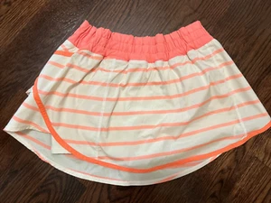 Lululemon Run Track Attack Skirt Skort Blue & White Stripe Size 6? - Picture 1 of 11