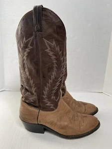 Abilene Cowboystiefel Herren Leder Schuhe braun hellbraun zweifarbig Western Größe 7,5 C - Bild 1 von 14