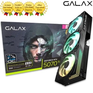 GALAX GALAZ GeForce RTX 5070 Ti EX GAMER BLACK OC D7 16GB Gaming Graphics Card - Picture 1 of 5