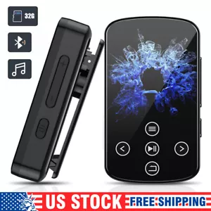 MP3 Player HiFi Lossless Sound Bluetooth Clip Music Voice Recorder FM Radio 32GB - Picture 1 of 16