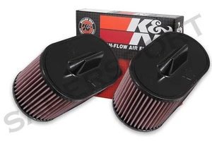Two K&N E-0651 Hi-Flow Air Intake Filters for 2014-2018 Maserati Ghibli 3.0L V6 - Picture 1 of 3