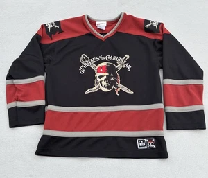 Vintage Walt Disney World Pirates of the Carribean Sewn Hockey Jersey Youth XL - Picture 1 of 10