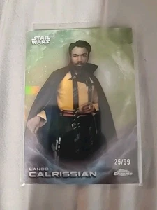 2025 Topps Chrome Star Wars Lando Calrissian Green Variation Refractor 25/99 - Picture 1 of 3