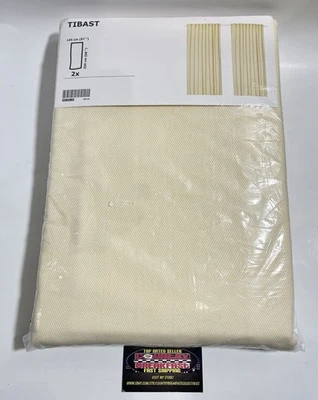 Ikea TIBAST Cortinas 2 Paneles (1 Par) 57" x 98" 100% Algodón Chevron Amarillo ¡Nuevo! Foto 1 de 2