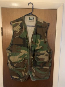 VTG Saftbak Camouflage Hunting Vest Mens Size XL" USA Woodland camo - Picture 1 of 6