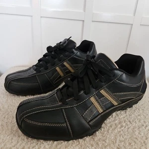 Herren Sketchers Citywalk Malton Casula Schuhe Größe 12 Schwarz Braun Leder 64455 - Bild 1 von 10