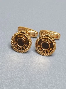 CELINE PARIS MANSCHETTENKNÖPFE VERGOLDET / TON - Bild 1 von 4