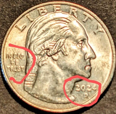 2024 D-The Rev Dr. Pauli Murray "IN COD WE TRUST" Error Quarter -2024 Mis-strike - Image 1 of 2