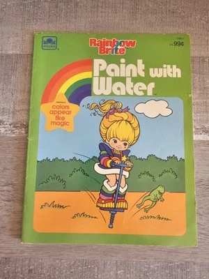 Vintage Rainbow Brite Bright Golden Paint with Water 99% Complete 1984 Foto 1 de 4