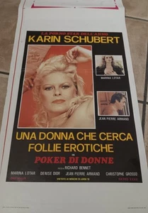 Poker Di Donne - Karin Schubert/Marina Lotar - Cult XXX Locandina Tipo B - Foto 1 di 1