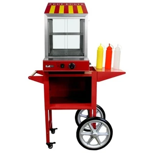 KuKoo Macchina a Vapore per Hot Dog in Acciaio Inox con Carrello per eventi, - Imagen 1 de 9