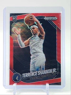 TERRENCE SHANNON JR. 2024-25 PANINI PRIZM BLACK ROOKIE RUBY WAVE RC Q3838 - Image 1 of 2