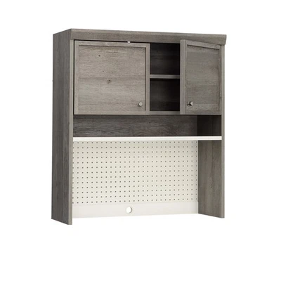 Storage cabinet - brown, adjustable shelves, brown finish, nailboard back - Image 1 of 4