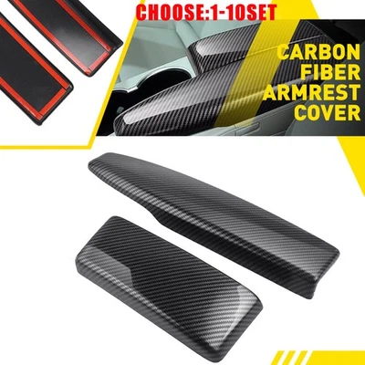 Carbon Fiber Armrest Lid Cover Trim For Mercedes Benz C207 E250 E300 E350 1-10X - Image 1 of 4