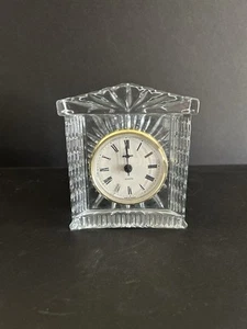 RELOJ DE ESCRITORIO/ABRIGO VINTAGE STAIGER DE CRISTAL PESADO CON FORMA DE CASA HECHO EN ALEMANIA - Imagen 1 de 9