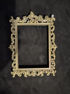 Vintage Ornate Brass Metal Easel Back Picture Frame Made In Italy ๐ฎ๐น Look ๐ - Picture 1 of 19
