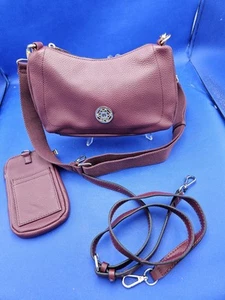 Nanette Lepore Burgundy Crossbody Purse With Cell Phone Case. 2 Straps - Picture 1 of 6