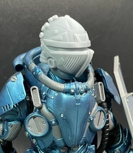 Mythic Legions Cosmic Legions Space Knight Helmet Head Unpainted - Foto 1 di 10