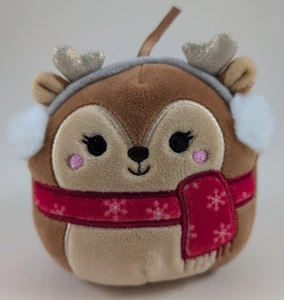 Squishmallow 4" Darla Fawn Deer w/scarf Reindeer ornament No Bio Tag - Picture 1 of 7