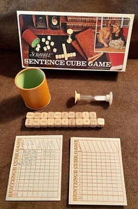 Vintage Scrabble Sentence Cube Game 1971 Selchow & Righter Co USA Complete Nice! - Picture 1 of 9