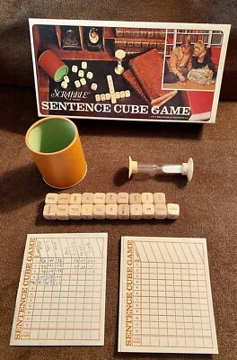 Vintage Scrabble Sentence Cube Game 1971 Selchow & Righter Co USA Complete Nice! - Image 1 of 4