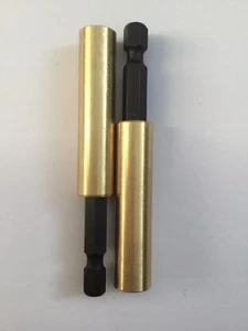 75mm Brass Magnetic Bit Holder Professional C Clip fits MAKITA BOSCH DeWALT x 2 - Picture 1 of 8