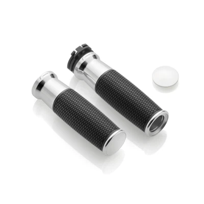 Coppia di manopole Rizoma per Harley Davidson URLO GR231CH Silver diam 25,4 mm - Immagine 1 di 2