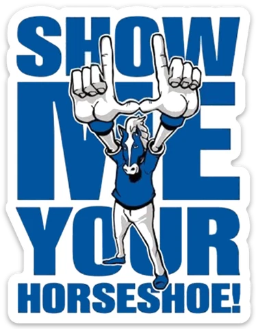 Indianapolis Colts Show Me Your Horseshoe NFL Football logo type Die-Cut MAGNET Cover
