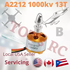 A2212 1000kv 1400kv 2200kv Outrunner Motore Brushless RC Aereo Drone FPV Barca - Foto 1 di 12