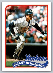 1989  Topps #380 Rickey Henderson New York Yankees